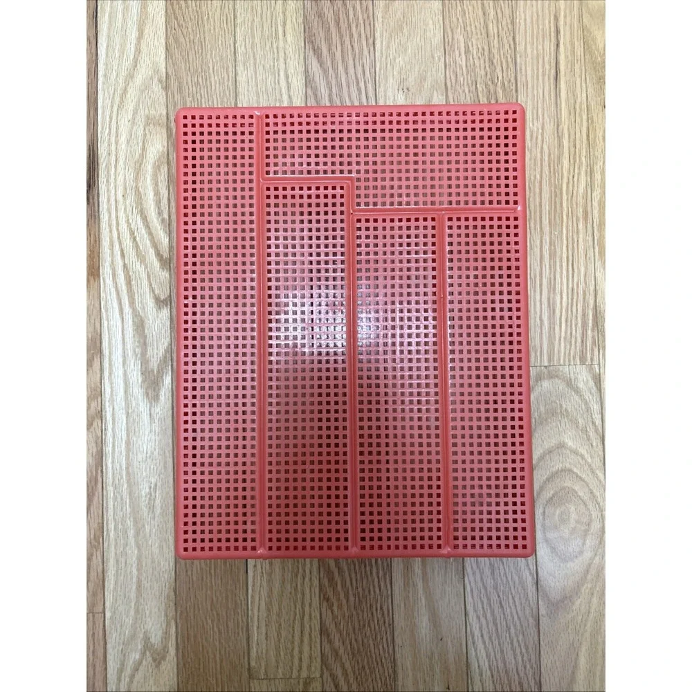 Orange Plastic Silverware Utensil Drawer Organizer Tray‎ 5 Compartments Kitchen